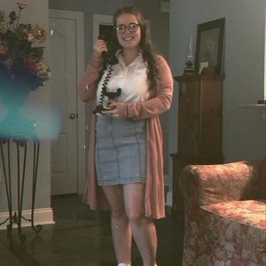 Wild Fable Light wash Jean Zippered Skirt